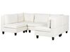 5-Seater Modular Fabric Sofa with Ottoman White UNSTAD_893470