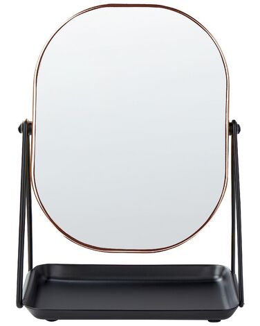 Miroir de maquillage 20 x 22 cm rose doré CORREZE