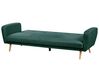 3 Seater Fabric Sofa Bed Green FLORLI_905924