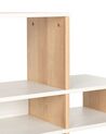 5 Tier Bookcase Light Wood and White AMARILO_860616