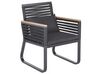 Trädgårdsmöbelset av bord och 4 stolar aluminium svart CANETTO_808272