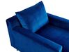 Chaise longue de terciopelo azul marino/negro GUERET_842530