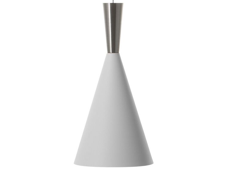 Lampa wisząca metalowa biało-srebrna TAGUS_688175