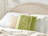 Set of 2 Cotton Macrame Cushions with Tassels 45 x 45 cm Green KALAM_904690
