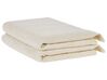 Lot de 2 serviettes de bain en coton beige ATIU_843314