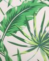Fauteuil en tissu à motif feuilles vert et blanc RIBE_788692