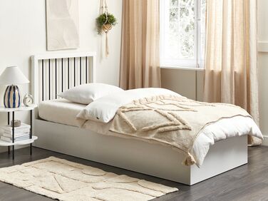 EU Single Size Ottoman Bed White ROUVILLERS