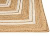 Teppich Jute beige 200 x 300 cm geometrisches Muster Kurzflor ELMALI_887089