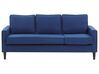 Canapé 3 places avec pouf en tissu bleu foncé AVESTA_768391