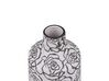 Kameninová váza na kvety 26 cm biela/čierna ALINDA_810621