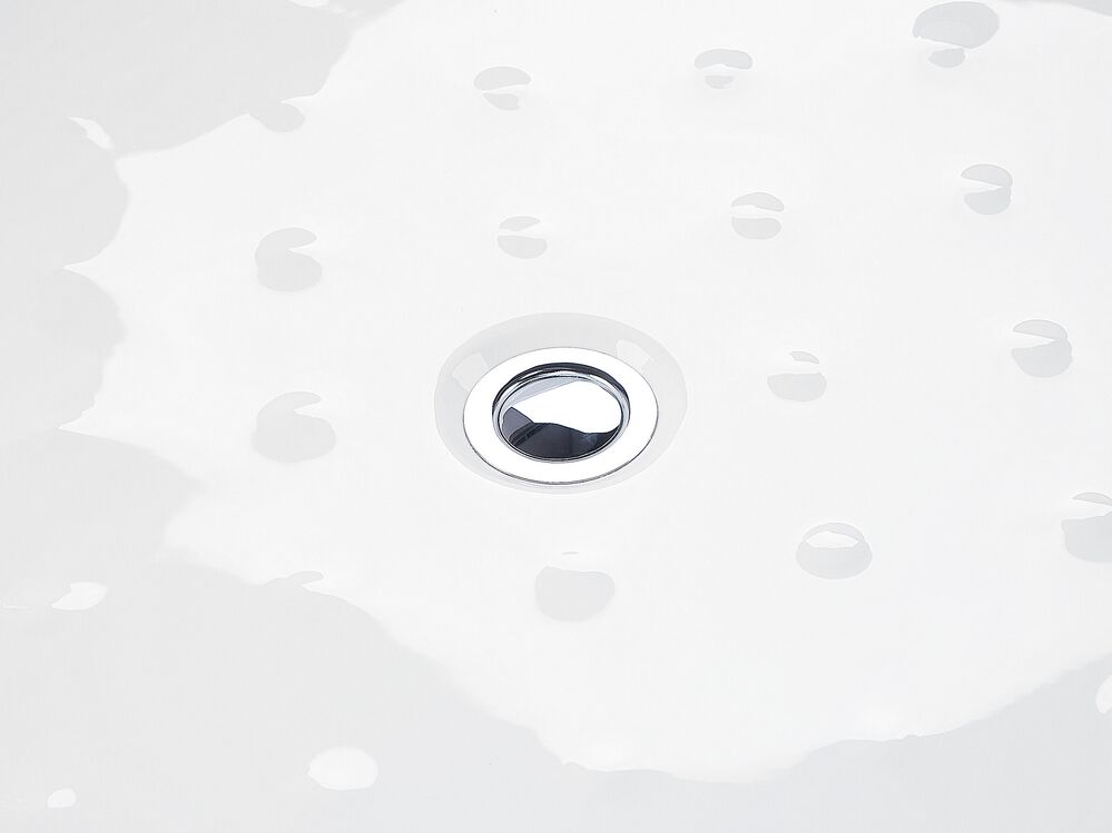 Whirlpool Badewanne weiss rechteckig 170 x 120 cm HUARAZ Beliani.ch