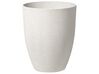 Vaso para plantas em pedra branca creme 43 x 43 x 52 cm CROTON_692203