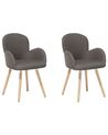 Dvě čalouněné židle v hnědé barvě BROOKVILLE_693770