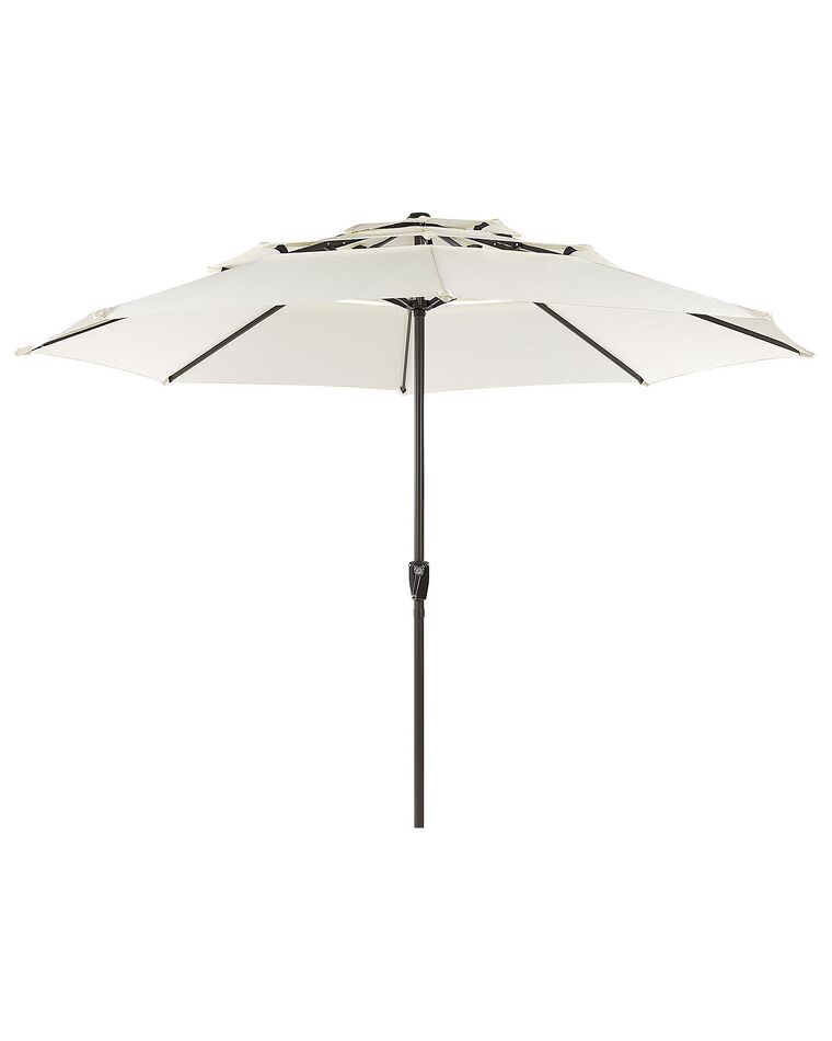 Parasol de jardin ⌀ 2.85 m beige clair BIBIONE_829360