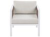 Lounge Set Aluminium weiß 5-Sitzer Auflagen beige BORELLO_786209