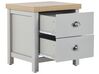 2 Drawer Bedside Table Grey CLIO_826136
