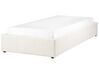 Buklé posteľ s úložným priestorom 90 x 200 cm krémová biela DINAN_903673