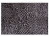 Kožený patchwork koberec 140 x 200 cm hnědý AKKESE_764587