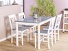 Zestaw do jadalni stół i 4 krzesła drewniany biały MOANA_781128