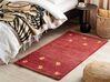 Gabbeh Teppich Wolle rot 80 x 150 cm abstraktes Muster Hochflor YARALI_856191