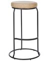 Set of 2 Faux Leather Bar Stools Beige MILROY_913991