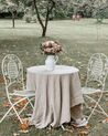 Conjunto de 2 cadeiras de jardim em metal branco sujo BIVIO_815647