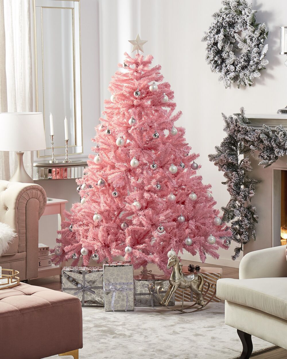 Kerstboom roze cm FARNHAM - ✓ Gratis Levering