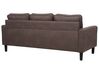 3 Seater Fabric Sofa with Ottoman Brown AVESTA_741918