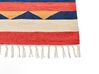 Kelim Teppich Baumwolle mehrfarbig 80 x 300 cm geometrisches Muster Kurzflor MARGARA_869772