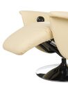 Faux Leather Recliner Chair Cream PRIME_908088