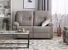 2-istuttava sohva manuaalisesti säädettävä kangas ruskeanharmaa BERGEN_710739