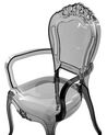 Set of 2 Accent Chairs Acrylic Transparent Black VERMONT II_751344
