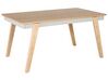 Mesa de comedor madera clara/gris 150 x 90 cm PHOLA_832107