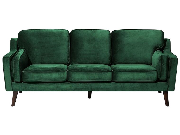 Elegantní zelená čalouněná pohovka pro 3 LOKKA_710725