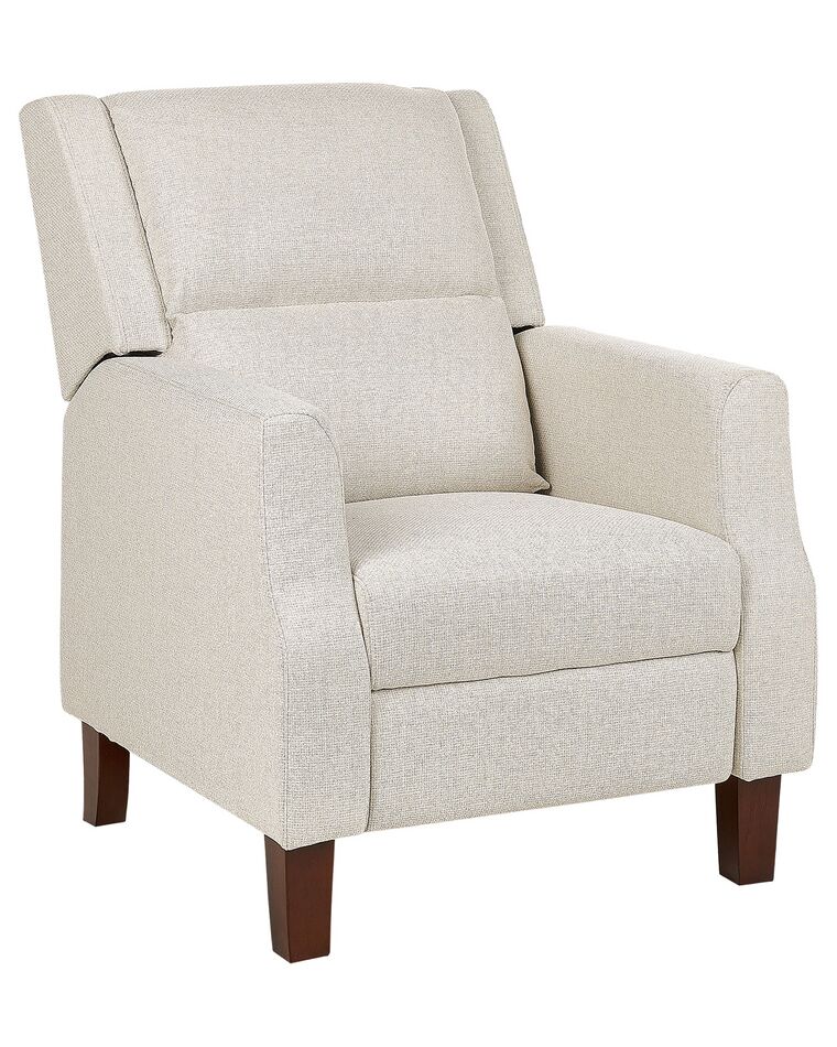 Fabric Recliner Chair Beige EGERSUND_896471