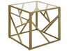 Glass Top Side Table Gold ORLAND_766628