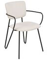 Set of 2 Fabric Dining Chairs Cream ELKO_871841