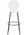 Set of 2 Boucle Bar Chairs White EMERY_913932