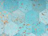 Vloerkleed patchwork turquoise ⌀ 140 cm ZEYTIN_742920