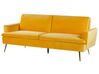 Sofa rozkładana welurowa żółta VETTRE_787926