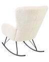 Boucle Rocking Chair Cream White and Black ANASET_855451
