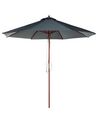 Parasol de jardin en bois avec toile gris foncé ⌀ 270 cm TOSCANA _677638