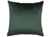 Set of 2 Velvet Cushions Leaf Pattern 45 x 45 cm Green BELLEROSE_769092