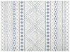 Vloerkleed polyester wit/blauw 300 x 400 cm MARGAND_883817