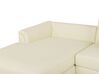 Right Hand Leather Corner Sofa with Ottoman Beige OSLO_769137