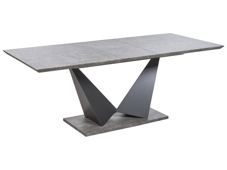 Rozkladací jedálenský stôl s betónovým vzhľadom 160/200 x 90 cm sivá/čierna ALCANTRA_872205