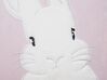 Sada 2 polštářů se vzorem králíka růžové 45 x 45 cm IBERIS_901968