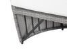 Solsäng med tak och bord konstrotting grå SYLT LUX_679685