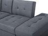 Sectional Sofa Bed with Ottoman Dark Grey FALSTER_751419