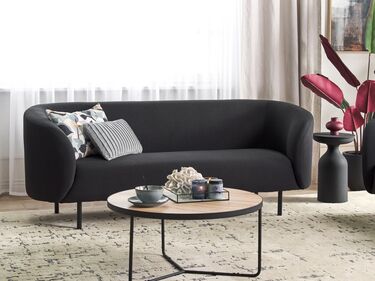 3-seters sofa stoff svart LOEN
